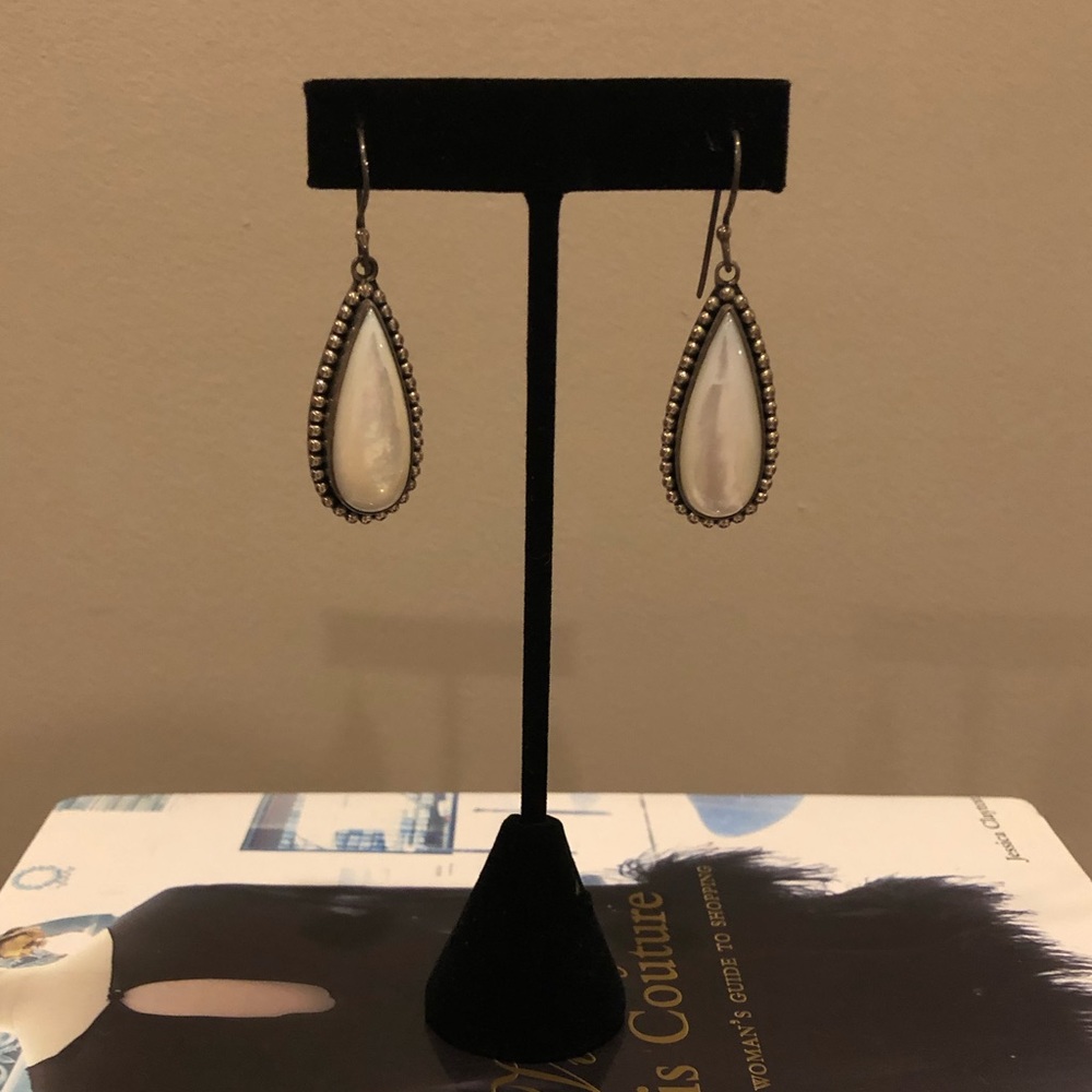 Stunning opalescent teardrop earrings